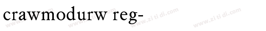 crawmodurw reg字体转换